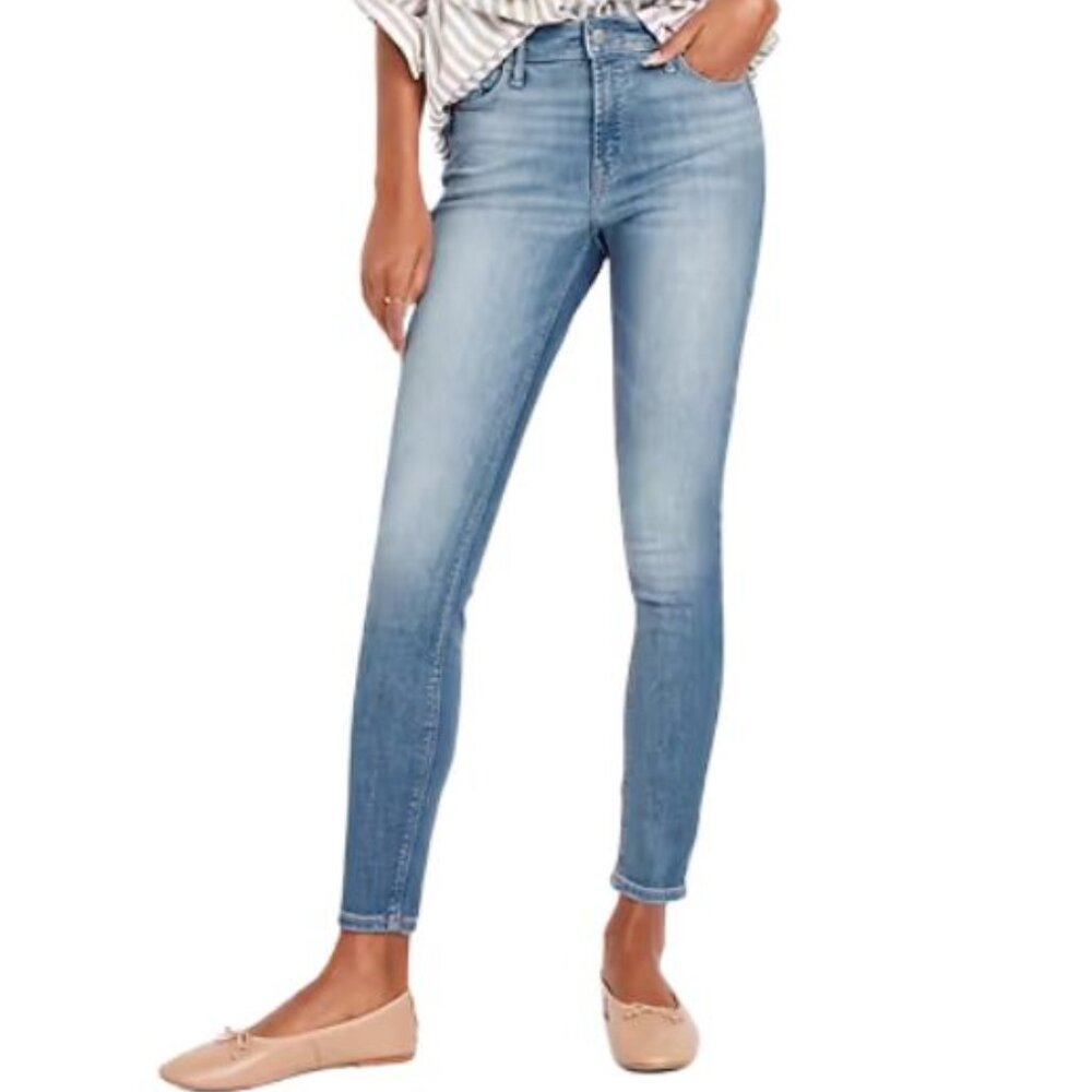 💥🚀💥Old Navy Rockstar Super Skinny Jeans Size 8 | High Rise Stretch Denim Blue